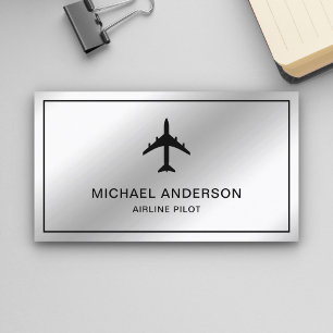 Metallisches Stahl Jet Flugzeug Flugzeug Airline P Visitenkarte