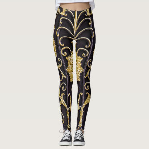 Metallisches Tor, kompliziertes Musterdesign. Leggings