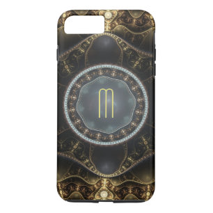 Metallisches Verziertes Steampunk-Fraktal Monogram Case-Mate iPhone Hülle