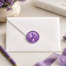 Metallisches violettes Kreuz-Umschlag-Siegel