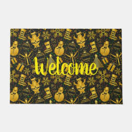 Metallisches Weihnachtsgebäck Fußmatte