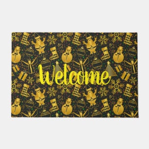 Metallisches Weihnachtsgebäck Fußmatte