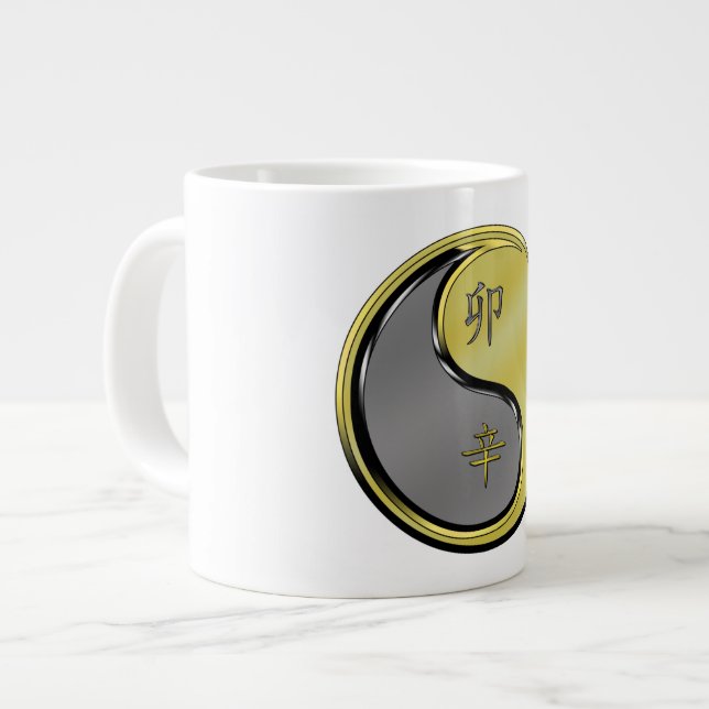 Metallkaninchen Jumbo-Tasse (Vorderseite Links)