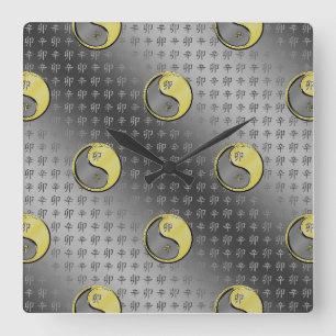 Metallkaninchen Quadratische Wanduhr
