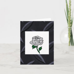 Metallkarte mit leerer Rose Karte