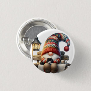 Metallknopf Pin Winter Gnom Button