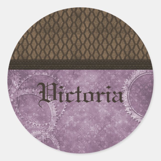 Metallkornsteppenstauber, Lila Runder Aufkleber (Vorderseite)