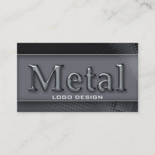 METALLlogo-ENTWURF D Baugewerbe-Karten Visitenkarte