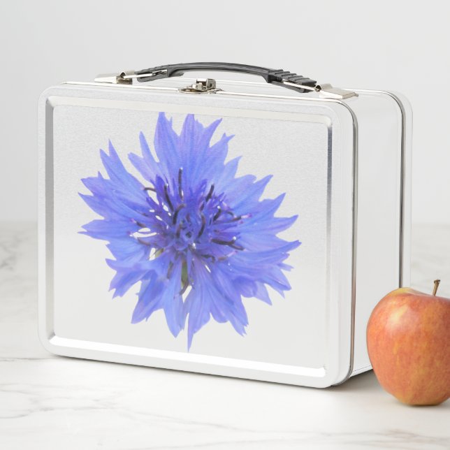 Metalllunchbox mit blauer Maisblume Metall Brotdose (Beispiel)