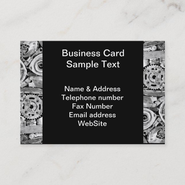 Metallmaschinenteile zusammengeschweißt visitenkarte (Vorderseite)