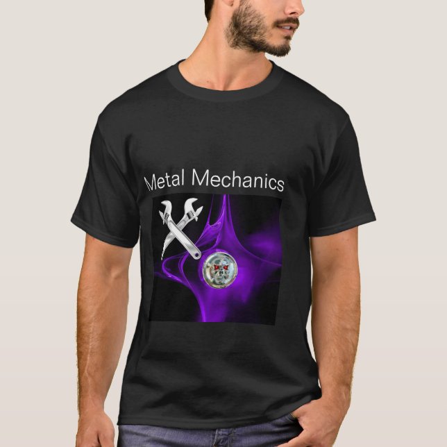 METALLMECHANISMEN FÜR CHROME SKULL UND KREUZTE WRE T-Shirt (Vorderseite)