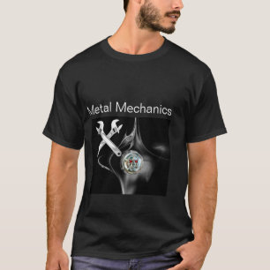 METALLMECHANISMEN FÜR CHROME SKULL UND KREUZTE WRE T-Shirt