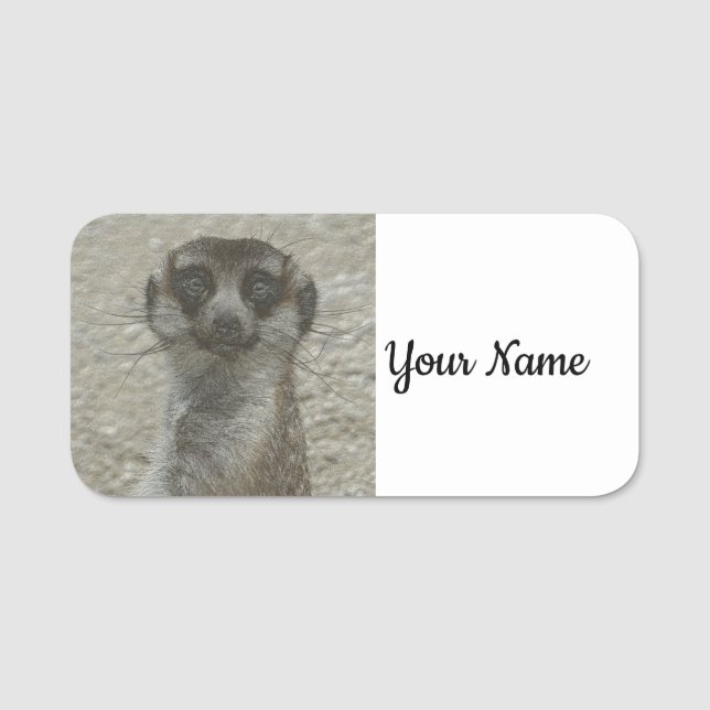 Metallmeerkat Namensschild (Vorderseite)