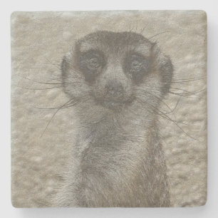 Metallmeerkat Steinuntersetzer