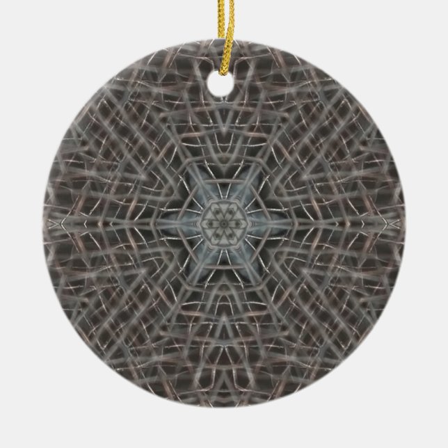 Metallmesh Keramik Ornament (Vorne)