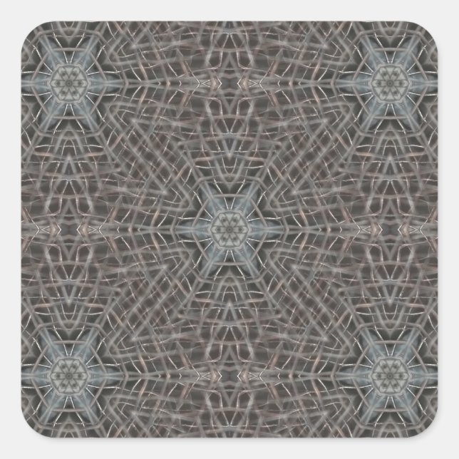 Metallmesh Quadratischer Aufkleber (Vorderseite)