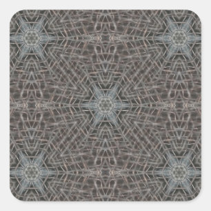 Metallmesh Quadratischer Aufkleber
