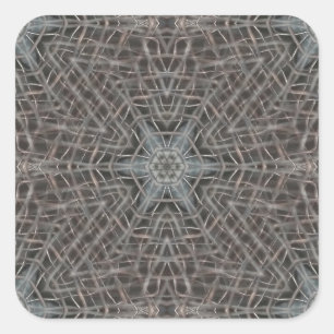 Metallmesh Quadratischer Aufkleber