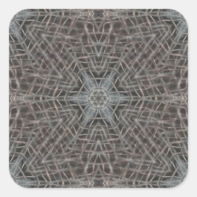 Metallmesh Quadratischer Aufkleber (Vorderseite)