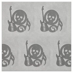 Metallmusik-Gitarren-und Schädel-Gewebe Stoff