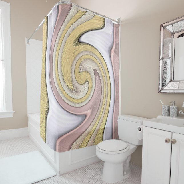 Metallmuster mit Glanz Duschvorhang (Beispiel)