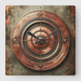 Metallobjekt Quadratische Wanduhr
