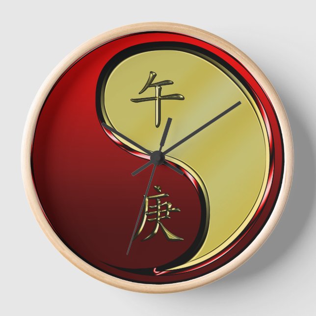 Metallpferd Uhr (Vorderseite)