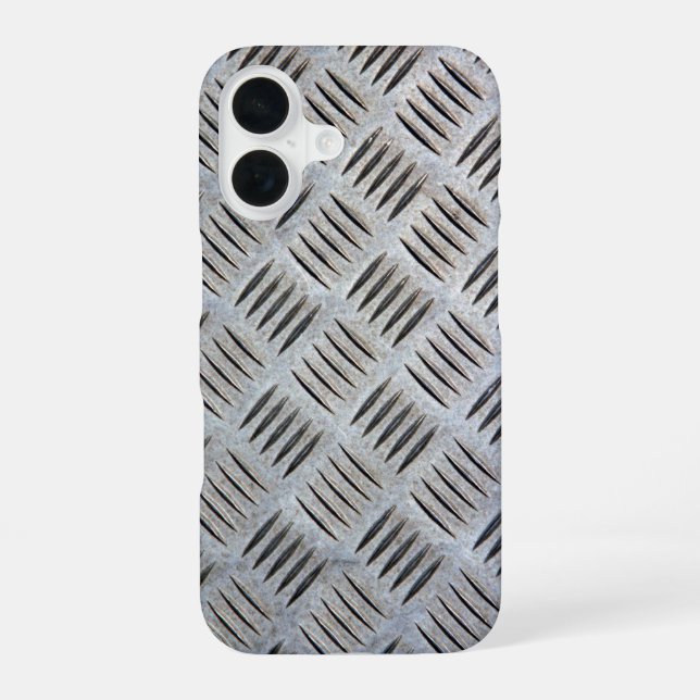 Metallplattenstruktur iPhone 16 Hülle (Rückseite)