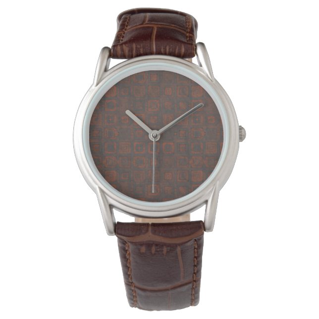 Metallquadrate Armbanduhr (Vorderseite)