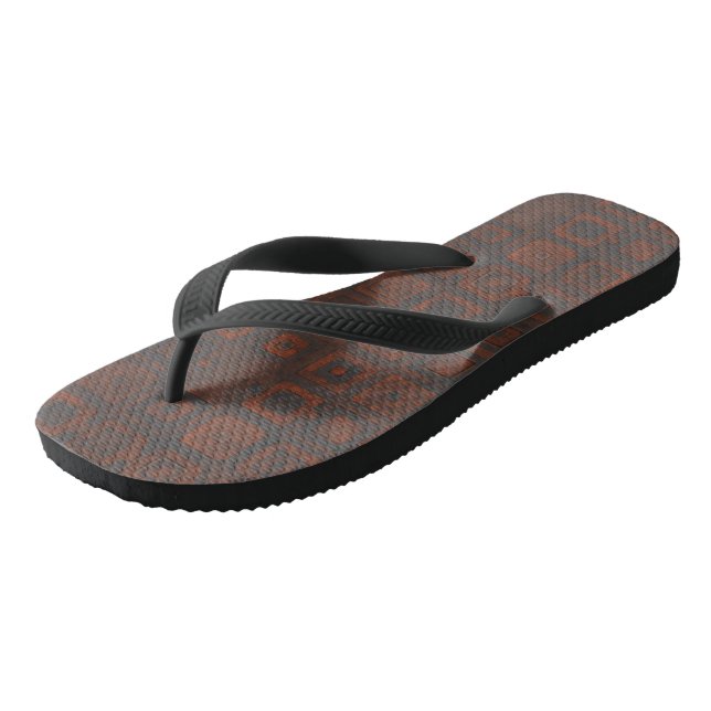 Metallquadrate Flip Flops (Schrägansicht)
