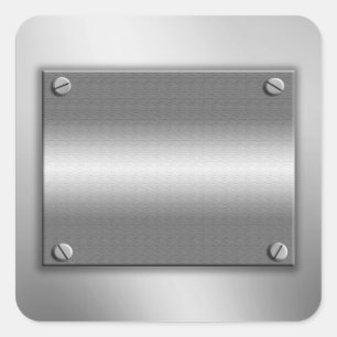 Metallrahmen mit Schrauben-Aufklebern Quadratischer Aufkleber
