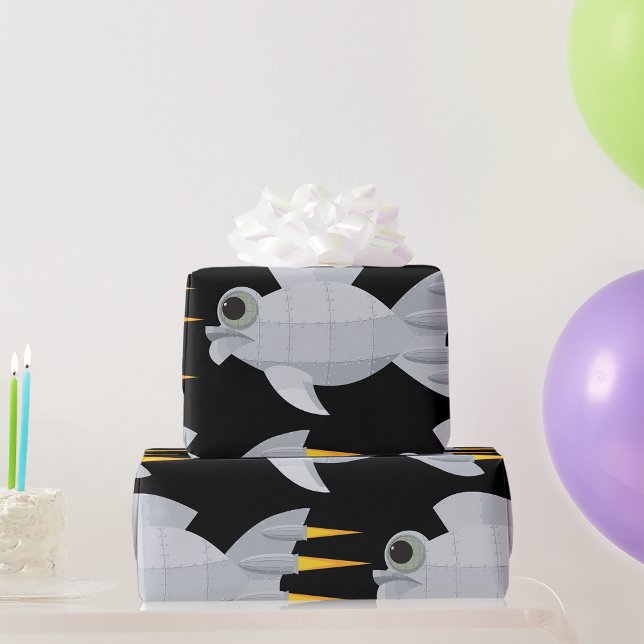 Metallraketenfisch Geschenkpapier (Von Creator hochgeladen)