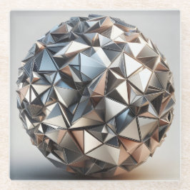 Metallreflexions-Design-Kugel Glasuntersetzer