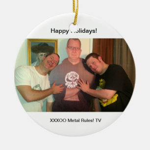 Metallregeln! Weihnachtsverzierung SCHWER Keramik Ornament