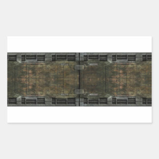 Metallrost Rechteckiger Aufkleber