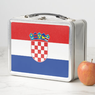 Metallrostfreier Lunchbox mit Kroatien-Flagge