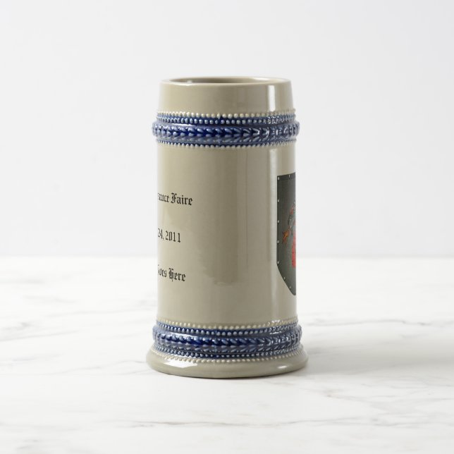 Metallschild-Drache mit Text Bierglas (Mittel)