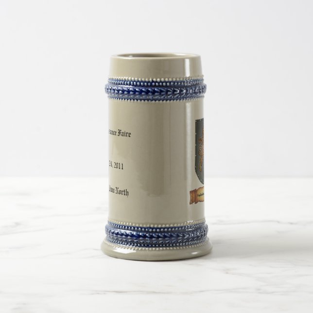 Metallschild-Löwe-lateinischer Entwurf Bierglas (Mittel)