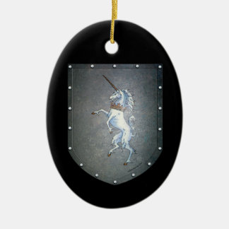 Metallschild-zügelloses Einhorn Keramik Ornament