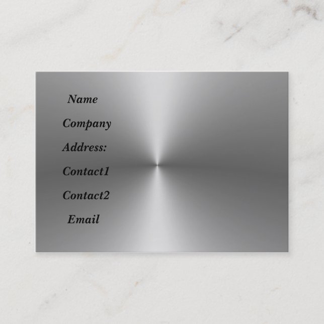 Metallschlauch, auf 2 Seiten aus Metall Visitenkarte (Vorderseite)