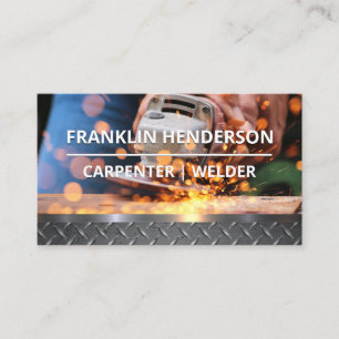 Metallschleifer   Stahlplatte Visitenkarte