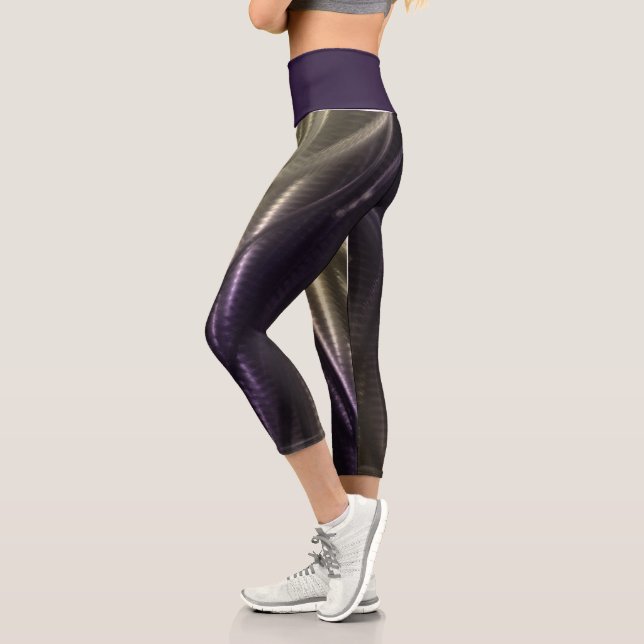 Metallsilbe Capri Leggings (Links)