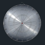 Metallsilber aus Edelstahl Dartscheibe<br><div class="desc">Metallischer Edelstahlaussehen</div>