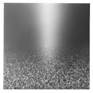 Metallsilber-Glitzer Fliese