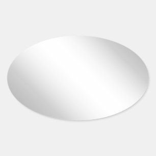 Metallsilber Ovaler Aufkleber