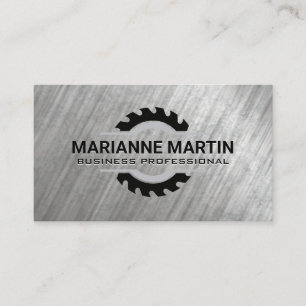 Metallsilber   Saw Blade Visitenkarte