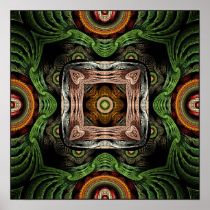 Metallskulptur-Mandala Poster