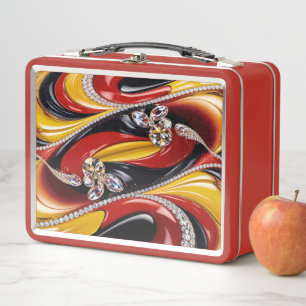 Metallsteine ohne Lunchbox mit belgischen Farben