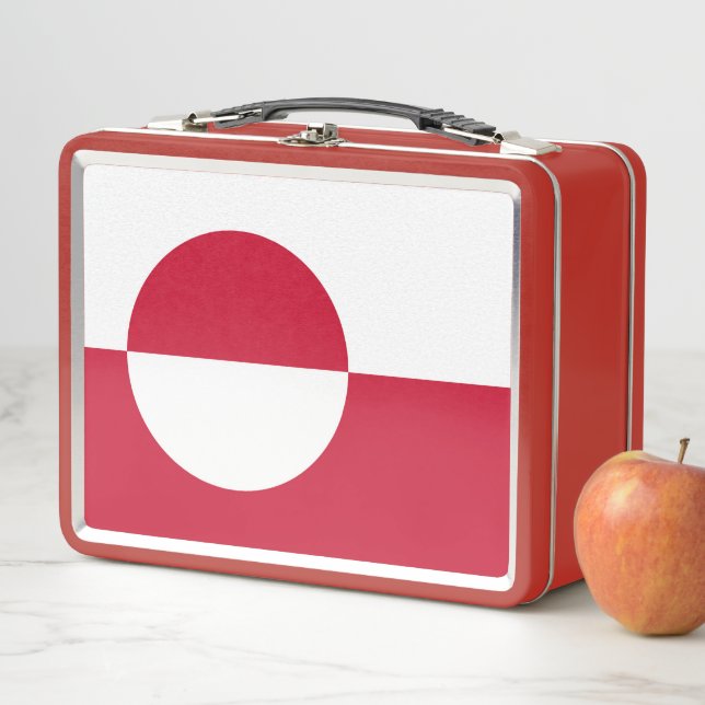 Metallsteine ohne Lunchbox mit grönländischer Flag (Beispiel)