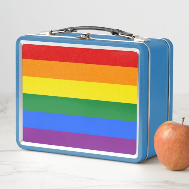 Metallsteine ohne Lunchbox mit LGBT-Flagge (Beispiel)